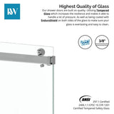Kobiworks Catalyst 60 in. W x 76 in. H Double Sliding Frameless Shower Door in Chrome with 3/8 in. Ultra Clear Glass