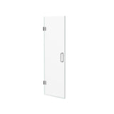 Kobiworks Nirvana 28.75 in. - 27.875 in. W x 76 in. H Frameless Hinged Shower Door in Chrome with 3/8 in. Clear Glass (10 mm)