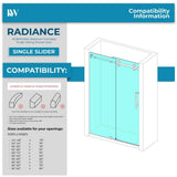 Kobiworks Radiance 72 in. W x 76 in. H Single Sliding Frameless Shower Door in Brushed Gold Towel Bar with 3/8 in. Clear Glass