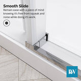 Kobiworks Serenity 60 in. W x 79 in. H Single Sliding Frameless Shower Door in Chrome with 3/8 in. Clear Glass