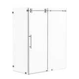 Kobiworks Radiance 66 in. W x 35 in. D x 76 in. H Sliding Frameless Corner Shower Enclosure in Chrome with Clear Glass