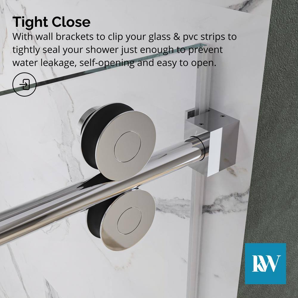 Kobiworks Radiance 66 in. W x 35 in. D x 76 in. H Sliding Frameless Corner Shower Enclosure in Chrome with Clear Glass