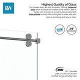 Kobiworks Radiance 66 in. W x 35 in. D x 76 in. H Sliding Frameless Corner Shower Enclosure in Chrome with Clear Glass