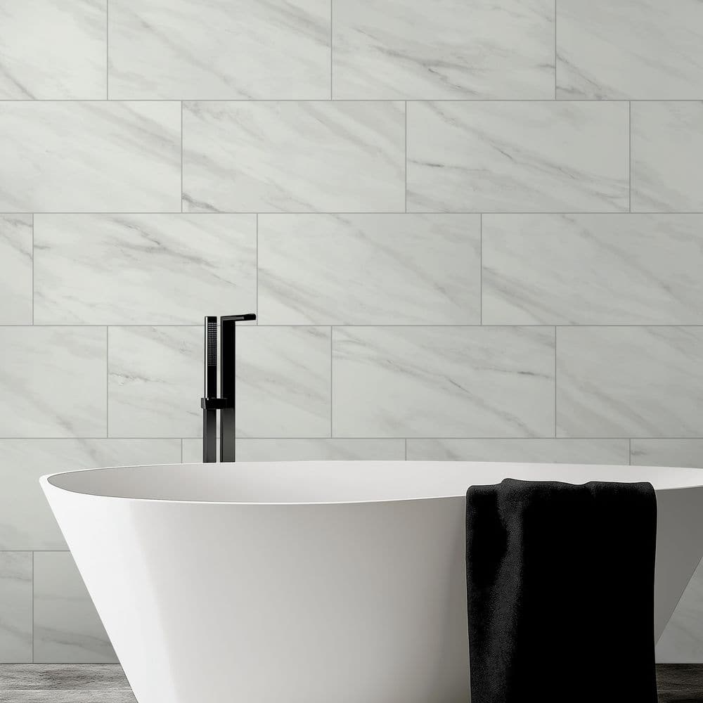 MSI Kolasus White 12 in. x 24 in. Matte Porcelain Floor and Wall Tile (16 sq. ft. / Case)