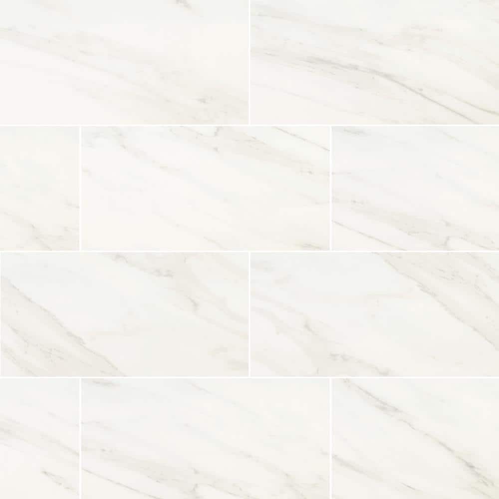 MSI Kolasus White 12 in. x 24 in. Polished Porcelain Floor and Wall Tile (16 sq. ft./case)