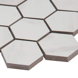 MSI Kolasus White Hexagon 12 in. x 12 in. x 10mm Matte Porcelain Mesh-Mounted Mosaic Tile (8 sq. ft. / case)