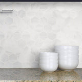 MSI Kolasus White Hexagon 12 in. x 12 in. x 10mm Matte Porcelain Mesh-Mounted Mosaic Tile (8 sq. ft. / case)