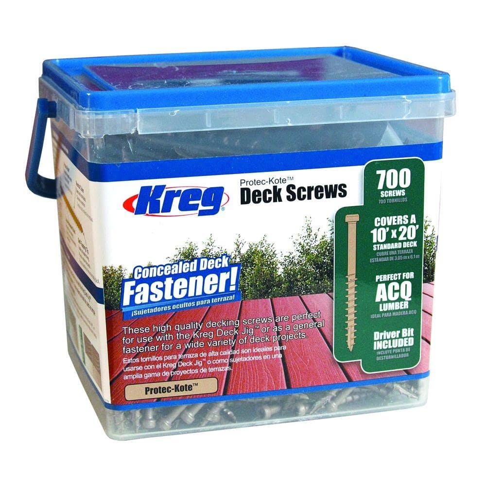 Kreg 2 in. #8 Square-Drive Pan-Head Protec-Kote Deck Screws (700-Count)