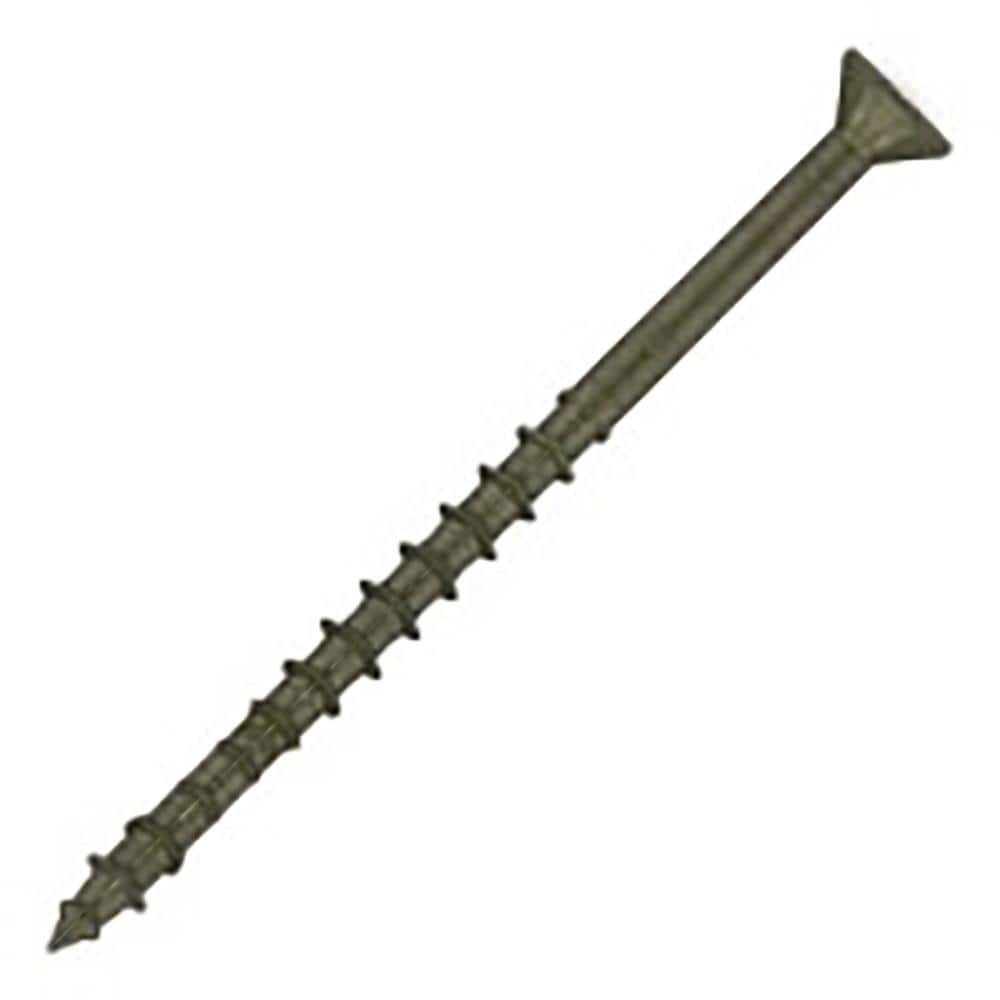 KTX Cutter #8 x 2-1/2 in. Ultra Guard Square Drive Flat-Head Coarse Thread with Nibs Double Auger Wood Deck Screws (1000 per Box)