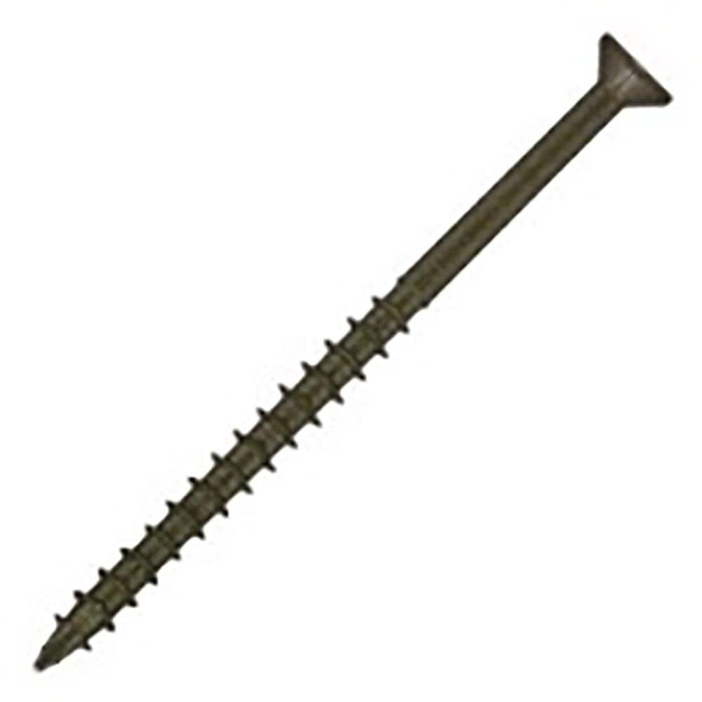 KTX Cutter #8 x 3 in. Ultra Guard Square Drive Flat-Head Coarse Thread with Nibs Double Auger Wood Deck Screws (1000 per Box)