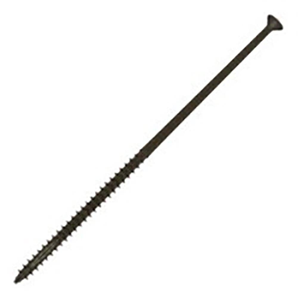 KTX Cutter #10 x 6 in. Ultra Guard Square Drive Flat-Head Coarse Thread with Nibs Double Auger Wood Deck Screws (100 per Box)