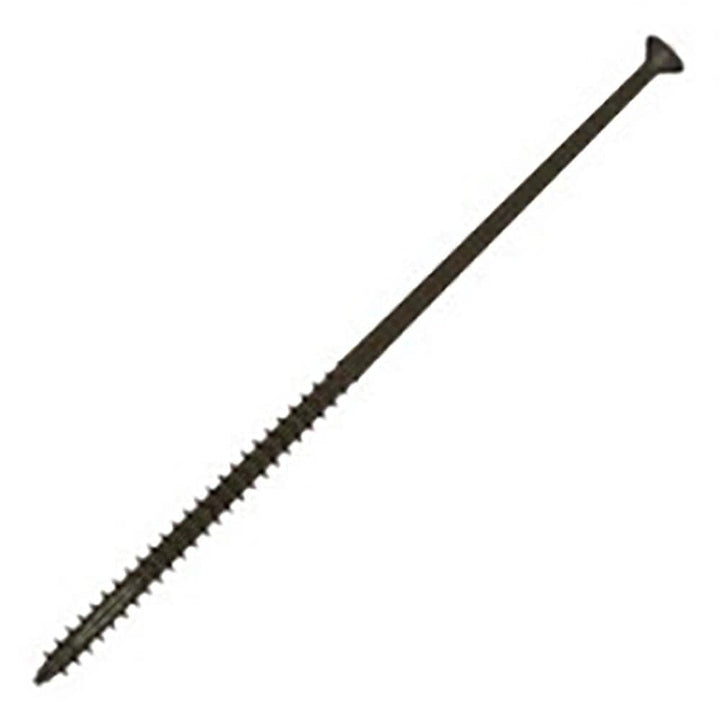 KTX Cutter #10 x 6 in. Ultra Guard Square Drive Flat-Head Coarse Thread with Nibs Double Auger Wood Deck Screws (100 per Box)