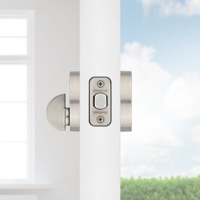 Kwikset Uptown Low Profile Round Single Cylinder Deadbolt with SmartKey Security, Iron Black