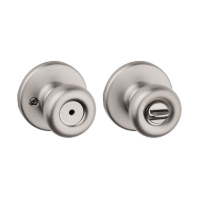 Kwikset Tylo Privacy Bed/Bath Door Knob, Satin Chrome