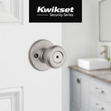 Kwikset Tylo Privacy Bed/Bath Door Knob, Satin Chrome