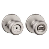 Kwikset Tylo Privacy Bed/Bath Door Knob, Satin Chrome