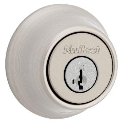 Kwikset 660 Series Satin Nickel Single Cylinder Deadbolt with SmartKey Security and Microban