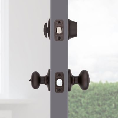 Kwikset Cove Brushed Entry Lock and Single Cylinder Deadbolt, ANSI/BHMA Grade 3, Fits 1-3/4 in. Doors