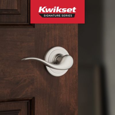 Kwikset Tustin Satin Nickel Passage Hall/Closet Door Lever with Microban Antimicrobial Technology