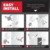 Kwikset Tustin Satin Nickel Passage Hall/Closet Door Lever with Microban Antimicrobial Technology