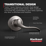 Kwikset Tustin Satin Nickel Passage Hall/Closet Door Lever with Microban Antimicrobial Technology