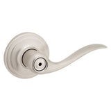 Kwikset Tustin Matte Black Privacy Bed/Bath Door Lever with Microban Antimicrobial Technology