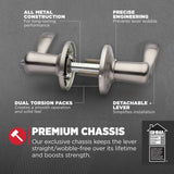 Kwikset Tustin Satin Nickel Entry Door Lever with SmartKey Security