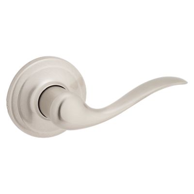 Kwikset Tustin Satin Nickel Left-Handed Half-Dummy Door Lever with Microban Antimicrobial Technology