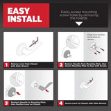 Kwikset Tustin Satin Nickel Left-Handed Half-Dummy Door Lever with Microban Antimicrobial Technology