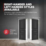 Kwikset Tustin Satin Nickel Left-Handed Half-Dummy Door Lever with Microban Antimicrobial Technology