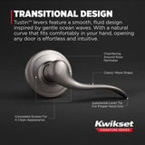 Kwikset Tustin Satin Nickel Left-Handed Half-Dummy Door Lever with Microban Antimicrobial Technology