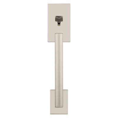 Kwikset San Clemente Matte Black Door Handleset with Halifax Square Lever, Microban Antimicrobial Technology