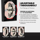 Kwikset San Clemente Matte Black Door Handleset with Halifax Square Lever, Microban Antimicrobial Technology