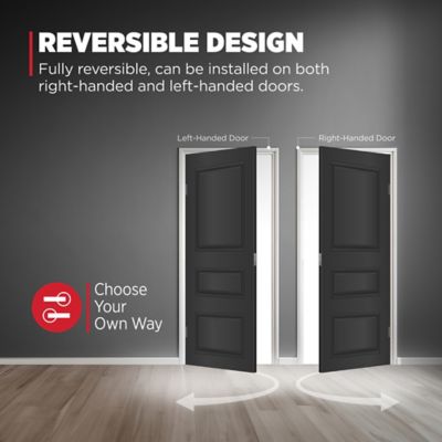 Kwikset San Clemente Matte Black Door Handleset with Halifax Square Lever, Microban Antimicrobial Technology