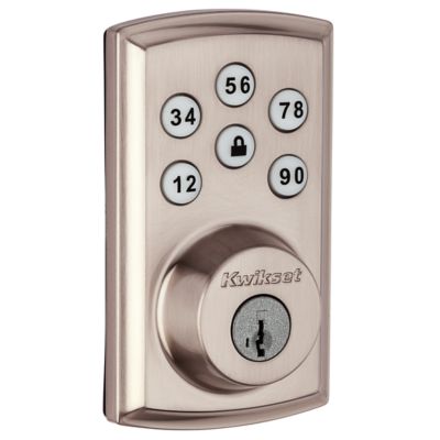 Z-Wave SmartCode 888 Satin Nickel Single Cylinder Electronic Deadbolt Featuring SmartKey Security