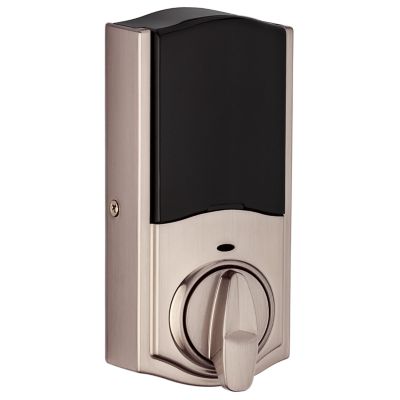Z-Wave SmartCode 888 Satin Nickel Single Cylinder Electronic Deadbolt Featuring SmartKey Security