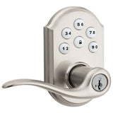 Kwikset 912 SmartCode Electronic Tustin Lever with Z-Wave Technology – Satin Nickel, SmartKey Security