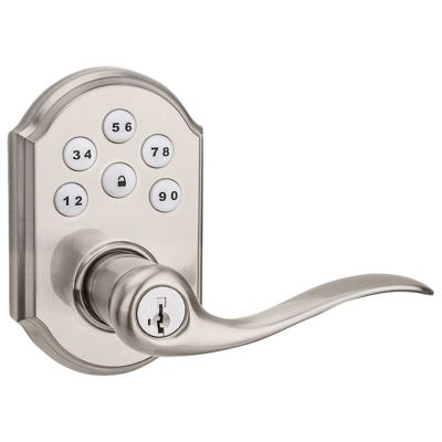 Kwikset 912 SmartCode Electronic Tustin Lever with Z-Wave Technology – Satin Nickel, SmartKey Security