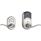 Kwikset 912 SmartCode Electronic Tustin Lever with Z-Wave Technology – Satin Nickel, SmartKey Security