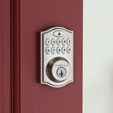 Kwikset 914 Signature 2nd Gen Traditional Satin Nickel Single Cylinder Electronic Deadbolt with SmartKey & Home Connect (Zigbee)