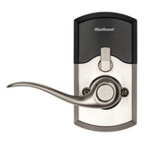 917 SmartCode Satin Nickel Electronic Single-Cylinder Tustin Door Lever Featuring SmartKey Security