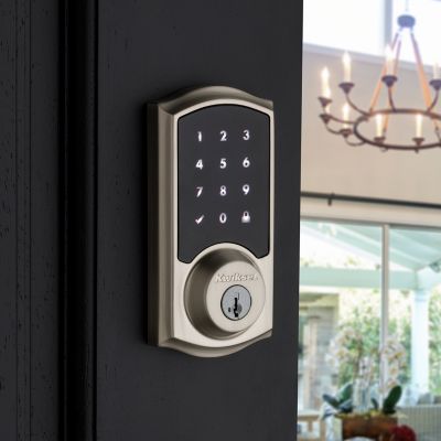 Premis Touchscreen Smart Lock Single Cylinder Venetian Bronze Electronic with Avalon Handleset and Tustin Lever