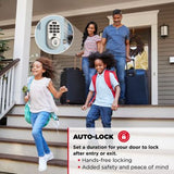 HALO Satin Nickel Keypad Wi‑Fi Electronic Single-Cylinder Smart Lock Deadbolt featuring SmartKey Security