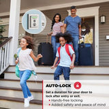 Kwikset Halo Touch Fingerprint Wi‑Fi Smart Lock Deadbolt with SmartKey Security, Satin Nickel, Contemporary, with Halifax Lever