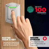 Kwikset Halo Touch Traditional Fingerprint Wi‑Fi Smart Lock Deadbolt with SmartKey Security, Satin Nickel, with Tustin Lever