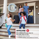 Kwikset Halo Touch Traditional Fingerprint Wi‑Fi Smart Lock Deadbolt with SmartKey Security, Satin Nickel, with Tustin Lever