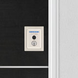 Kwikset Halo Touch Fingerprint Wi‑Fi Smart Lock Deadbolt with SmartKey Security, Satin Nickel, Contemporary, with Halifax Lever