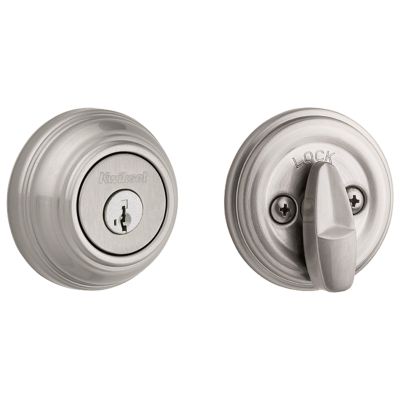 Kwikset 980 Series Iron Black Single Cylinder Deadbolt featuring SmartKey Security