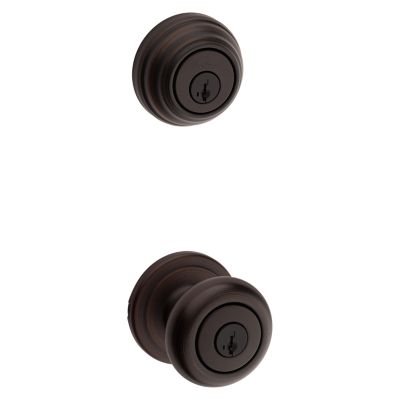Kwikset SmartKey Juno Venetian Bronze Knob & Single Cylinder Deadbolt, ANSI/BHMA Grade 2, KW1, 1-3/4 in.