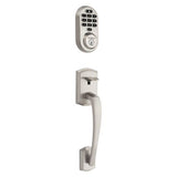 HALO Satin Nickel Keypad Wi‑Fi Electronic Single-Cylinder Smart Lock Deadbolt featuring SmartKey Security